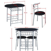 Yaheetech Modern Round Dining Table Set for 2 Dining Chairs Modern Round Dining Table Set for 2 Dining Chairs