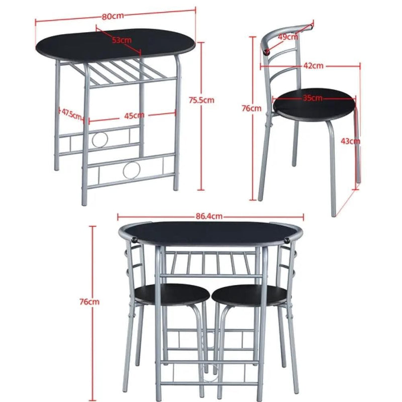Yaheetech Modern Round Dining Table Set for 2 Dining Chairs Modern Round Dining Table Set for 2 Dining Chairs