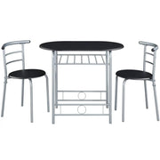 Yaheetech Modern Round Dining Table Set for 2 Chairs + 1 Table Modern Round Dining Table Set for 2 Chairs + 1 Table