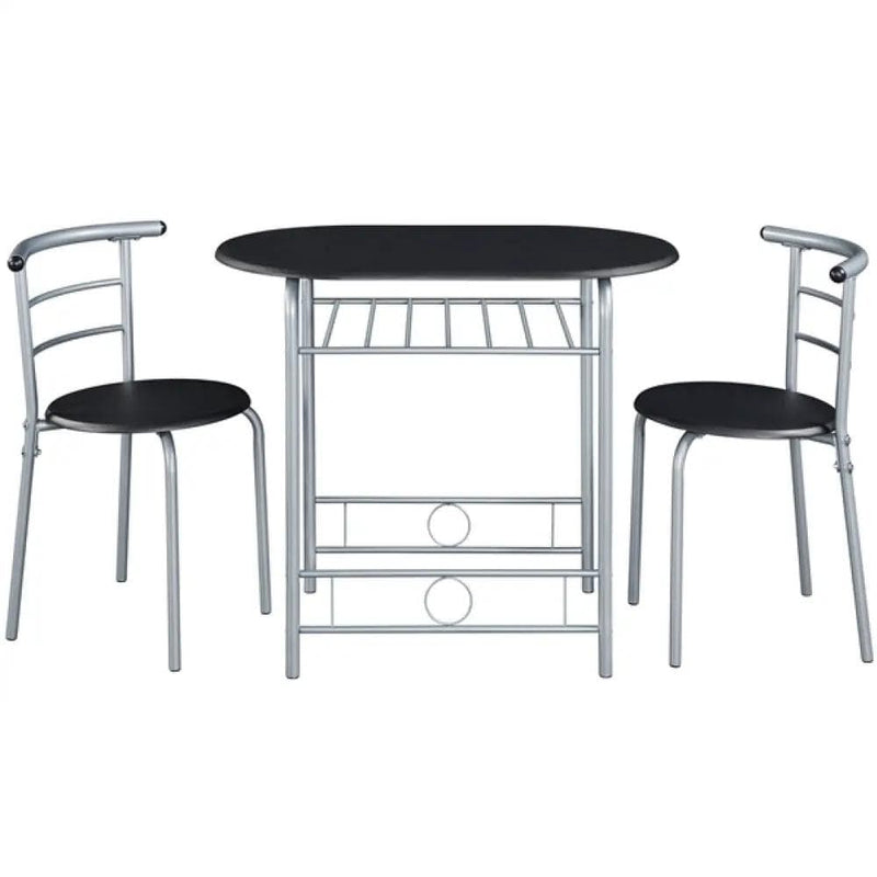 Yaheetech Modern Round Dining Table Set for 2 Chairs + 1 Table Modern Round Dining Table Set for 2 Chairs + 1 Table