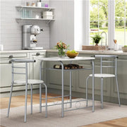 Yaheetech Modern Dining Set 1X Table + 2 Chairs Modern Dining Set 1X Table + 2 Chairs
