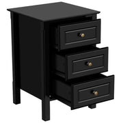 Yaheetech 3-drawer Bedside Table End Table Nightstand 3-drawer Bedside Table End Table Nightstand