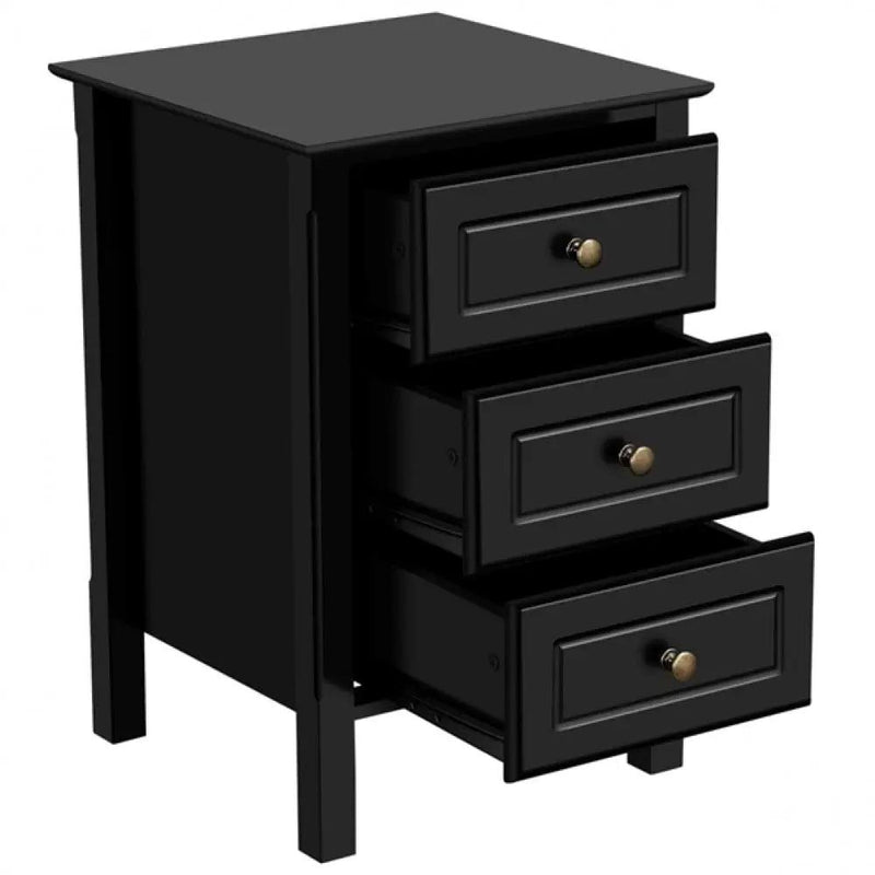 Yaheetech 3-drawer Bedside Table End Table Nightstand 3-drawer Bedside Table End Table Nightstand