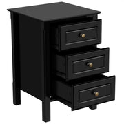 Yaheetech 2x Side Table Nightstand End Table 3-drawer Side Table 2x Side Table Nightstand End Table 3-drawer Side Table