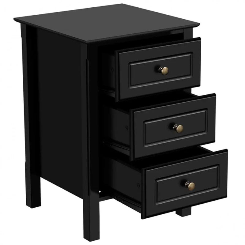 Yaheetech 2x Side Table Nightstand End Table 3-drawer Side Table 2x Side Table Nightstand End Table 3-drawer Side Table