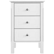 Yaheetech End Table Side Table Nightstand with 3 drawers End Table Side Table Nightstand with 3 drawers