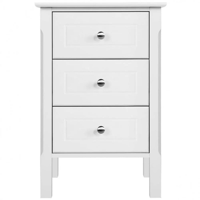 Yaheetech End Table Side Table Nightstand with 3 drawers End Table Side Table Nightstand with 3 drawers