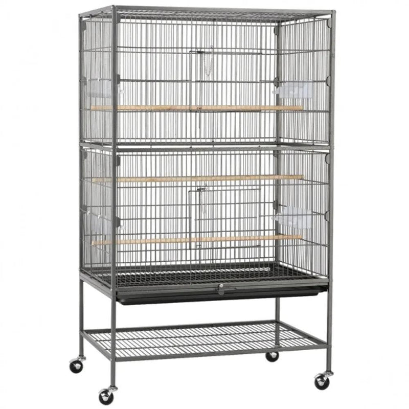 Yaheetech 52″ H Large Parrot Cage Rolling Metal Bird Cage 52″ H Large Parrot Cage Rolling Metal Bird Cage