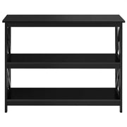 Yaheetech 3-Tier Wooden Console Table Sofa Side Table with X-shape 3-Tier Wooden Console Table Sofa Side Table with X-shape