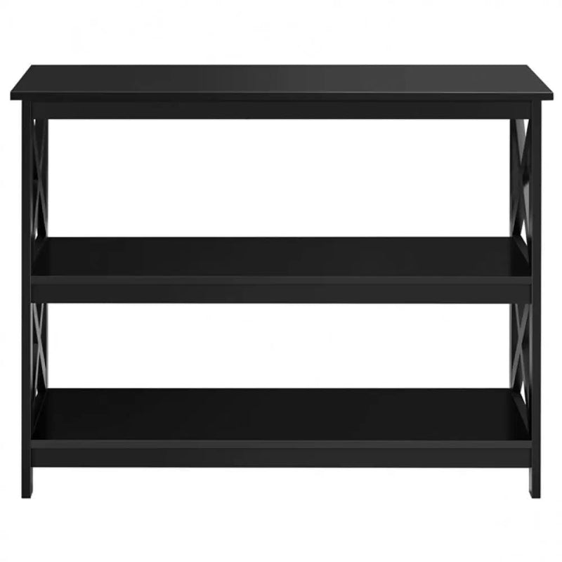 Yaheetech 3-Tier Wooden Console Table Sofa Side Table with X-shape 3-Tier Wooden Console Table Sofa Side Table with X-shape