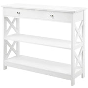 Yaheetech Wooden Console Table with 1 Drawer and 2 Open Shelves Versatile Entryway Table Wooden Console Table with 1 Drawer and 2 Open Shelves Versatile Entryway Table