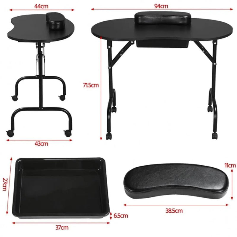 Yaheetech Foldable Manicure Table Foldable Manicure Table