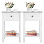 Yaheetech 2PCS High Quality Bedside End Table Storage Cabinet 2PCS High Quality Bedside End Table Storage Cabinet