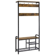72” H Multifunctional Hall Tree with Bench &amp; Shoe Storage – view 3