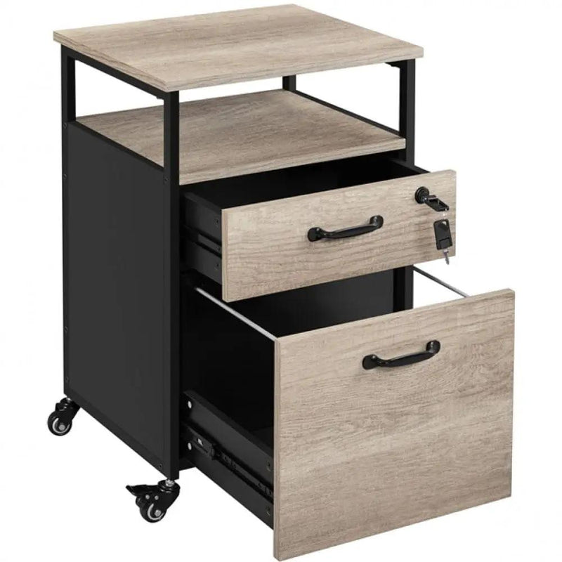 Yaheetech Mobile Office File Cabinet Mobile Office File Cabinet