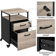Yaheetech Mobile Office File Cabinet Mobile Office File Cabinet