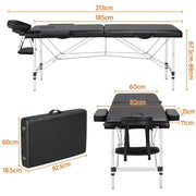 Yaheetech Adjustable Massage Bed Folding Salon Bed Massage Couch Adjustable Massage Bed Folding Salon Bed Massage Couch