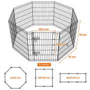 Yaheetech Foldable Metal Dog Exercise Pen Dog Pen Foldable Metal Dog Exercise Pen Dog Pen