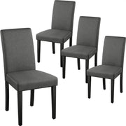 Yaheetech 4pcs Parson Dining Chairs Fabric Upholstered Urban Style 4pcs Parson Dining Chairs Fabric Upholstered Urban Style