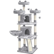 Yaheetech Large Cat Tree Big Cat House Plush Cat Tower Large Cat Tree Big Cat House Plush Cat Tower