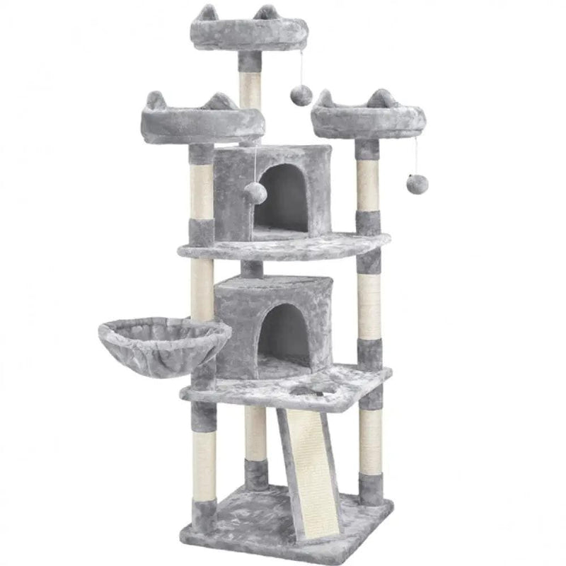 Yaheetech Large Cat Tree Big Cat House Plush Cat Tower Large Cat Tree Big Cat House Plush Cat Tower