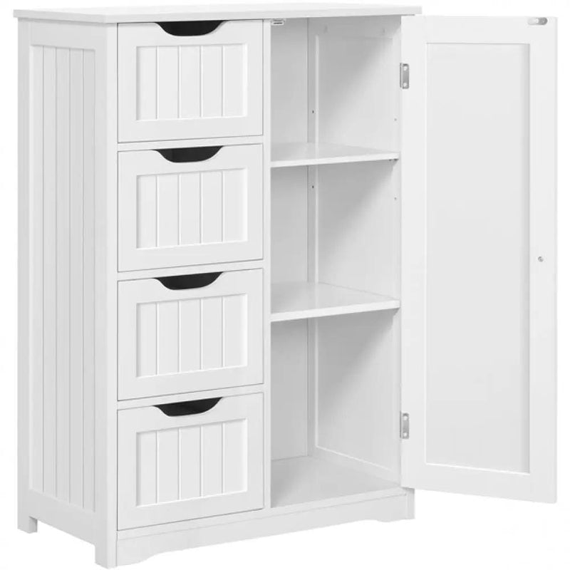 Yaheetech Large Wooden Bathroom Floor Cabinet Large Wooden Bathroom Floor Cabinet