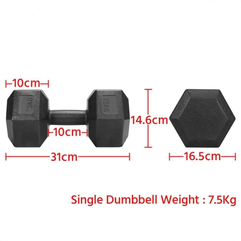 Yaheetech 2 x 7.5kg/16.5lb Dumbbell Set 2 x 7.5kg/16.5lb Dumbbell Set