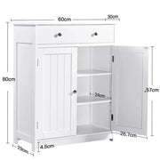 Free-Standing Bathroom Cabinet Storage Cabinet with 1 Drawer 2 Doors – view 3