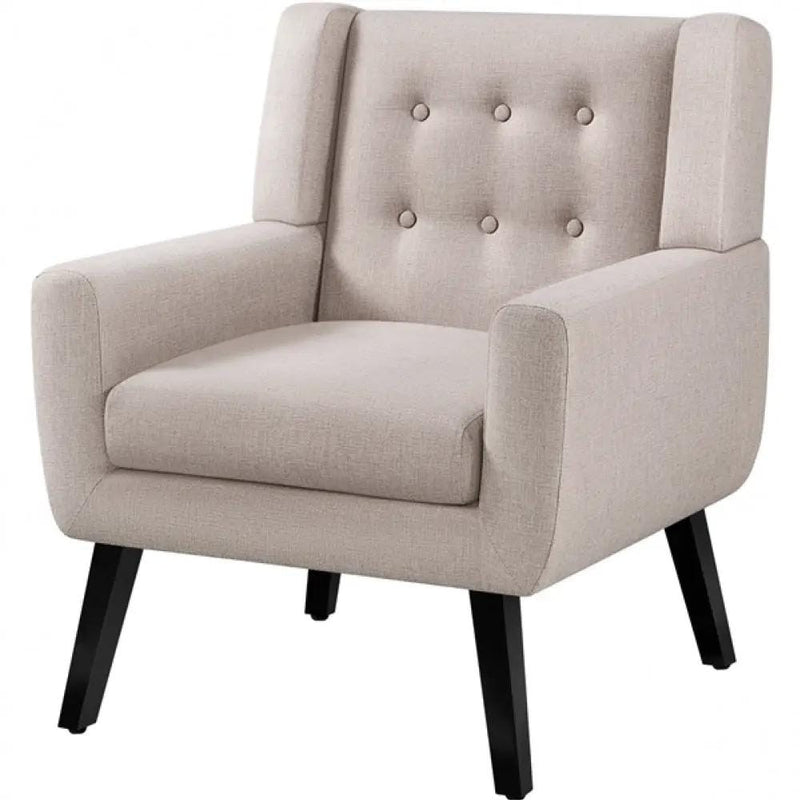 Yaheetech Button Tufted Armchair with Solid Wood Legs Button Tufted Armchair with Solid Wood Legs