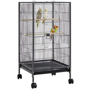 Yaheetech 40-Inch H Wrought Iron Bird Cage with Rolling Stand 40-Inch H Wrought Iron Bird Cage with Rolling Stand