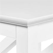 Farmhouse Bedside Table with 2 Drawer 1 Shelf Storage Cabinet Sofa Side Table – view 6