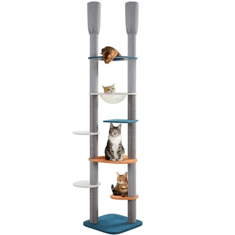 Yaheetech 8-8.6FT Floor-to-Ceiling Cat Tree 8-8.6FT Floor-to-Ceiling Cat Tree