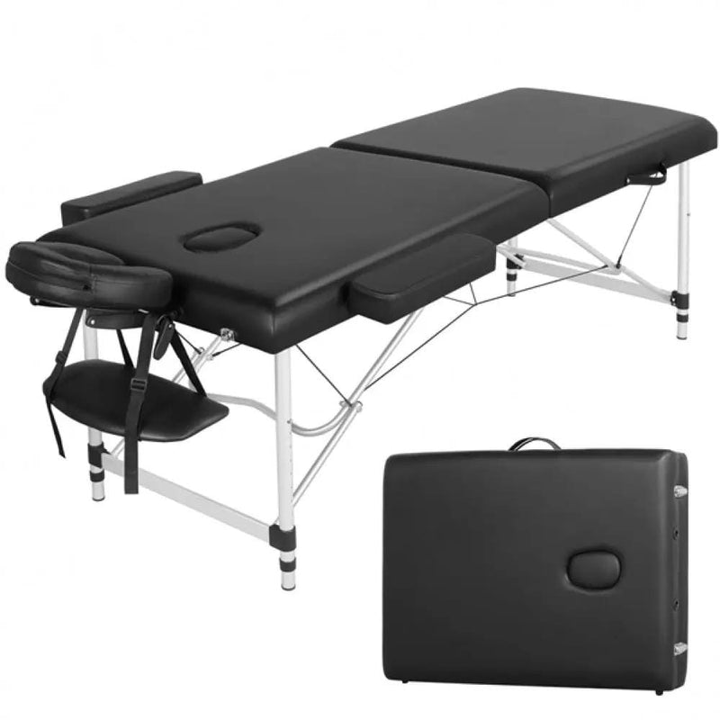 Yaheetech Portable 2 Fold Aluminum Massage Bed Portable 2 Fold Aluminum Massage Bed