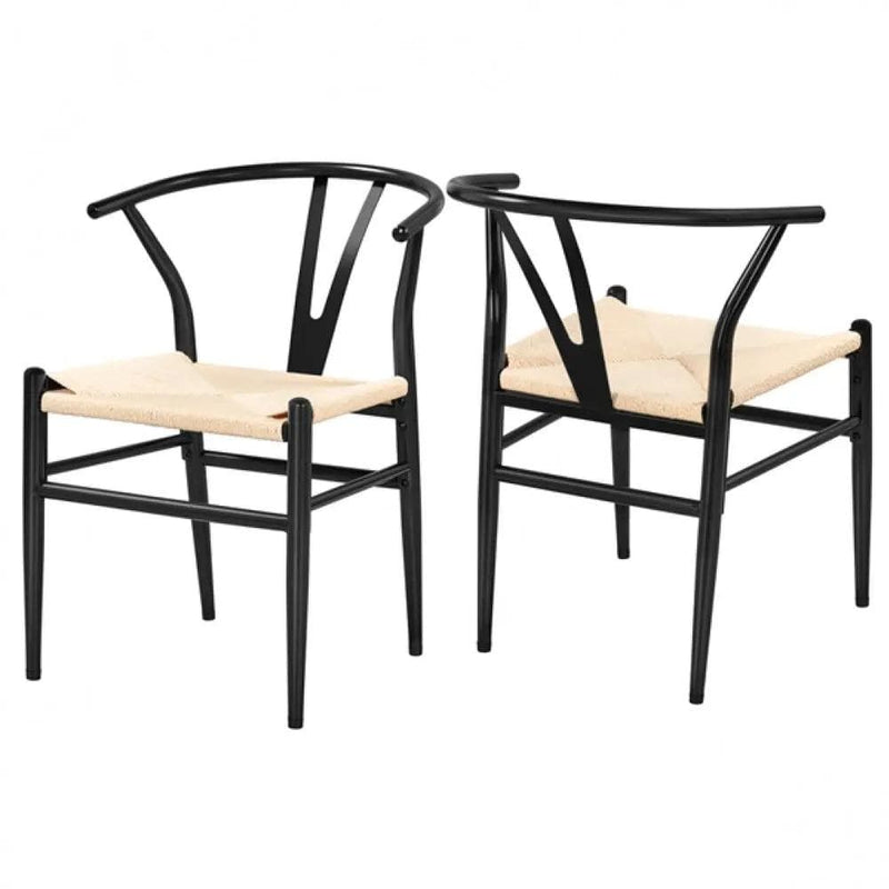 Yaheetech 4PCS Weave Arm Chairs 4PCS Weave Arm Chairs