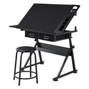 Drafting Table/Stool Set with Adjustable Table Angles & Heights All-in-One – view 3