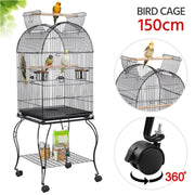Yaheetech Open Top Metal Bird Cage Rolling Parrot Cage Open Top Metal Bird Cage Rolling Parrot Cage
