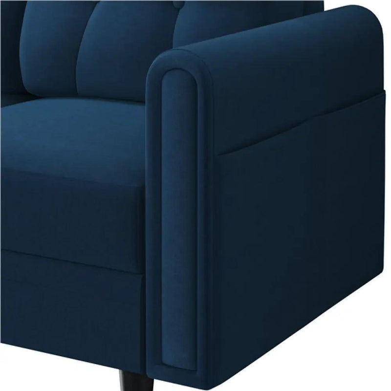 Yaheetech Velvet Upholstered Corner Sofa Velvet Upholstered Corner Sofa