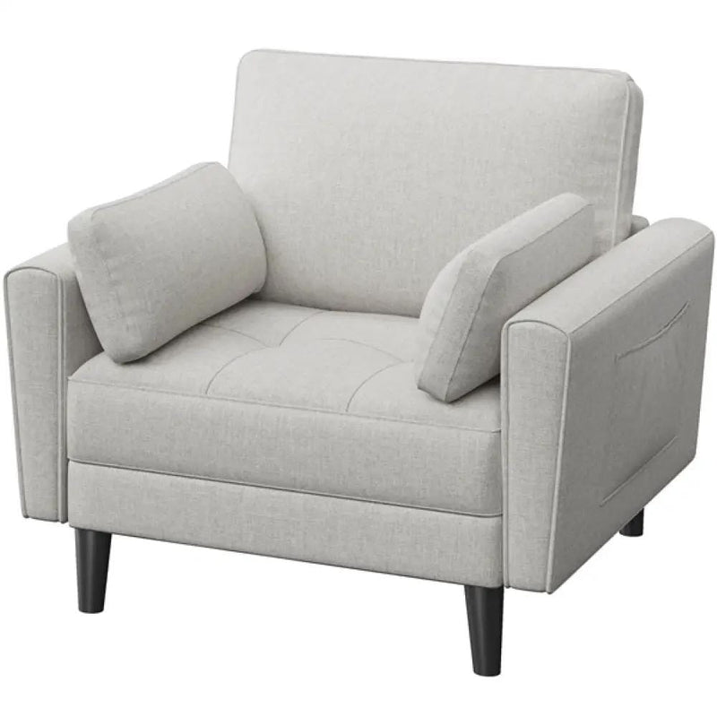 Tufted Oversized Armchair Comfy Fabric Accent Chair Single Sofa – view 4