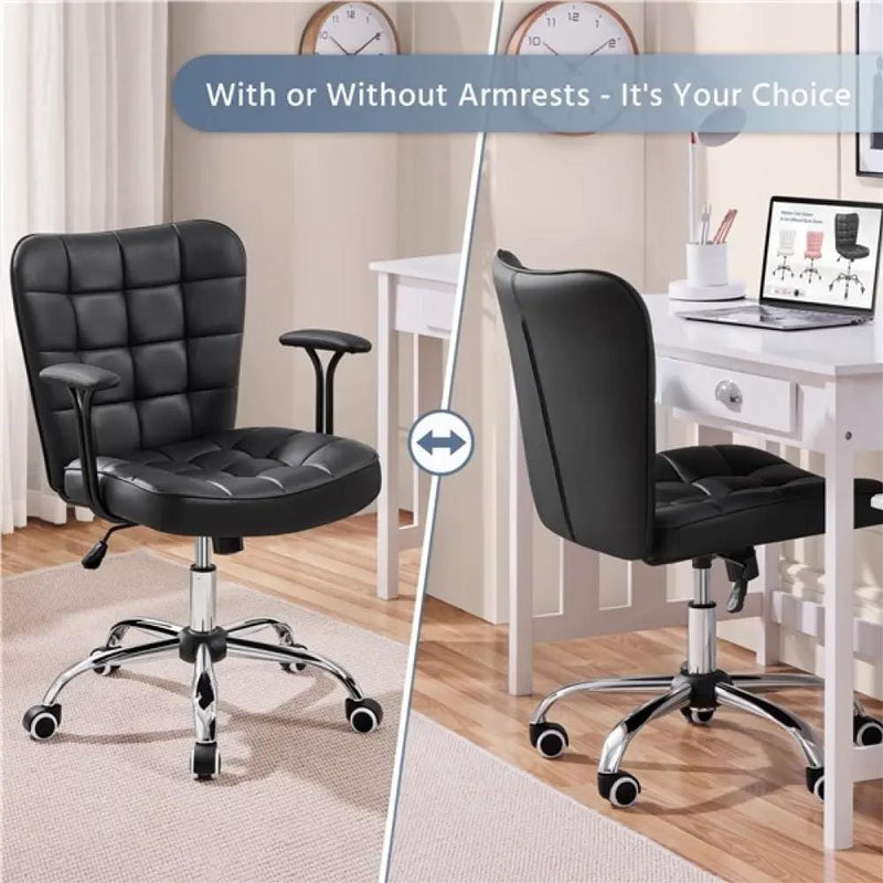 Yaheetech PU Leather Office Chair Computer Chair PU Leather Office Chair Computer Chair