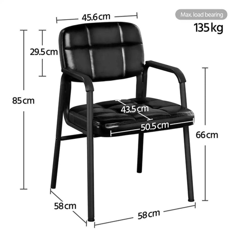 Yaheetech 2pcs Office Reception Chairs Faux Leather Guest Chairs 2pcs Office Reception Chairs Faux Leather Guest Chairs