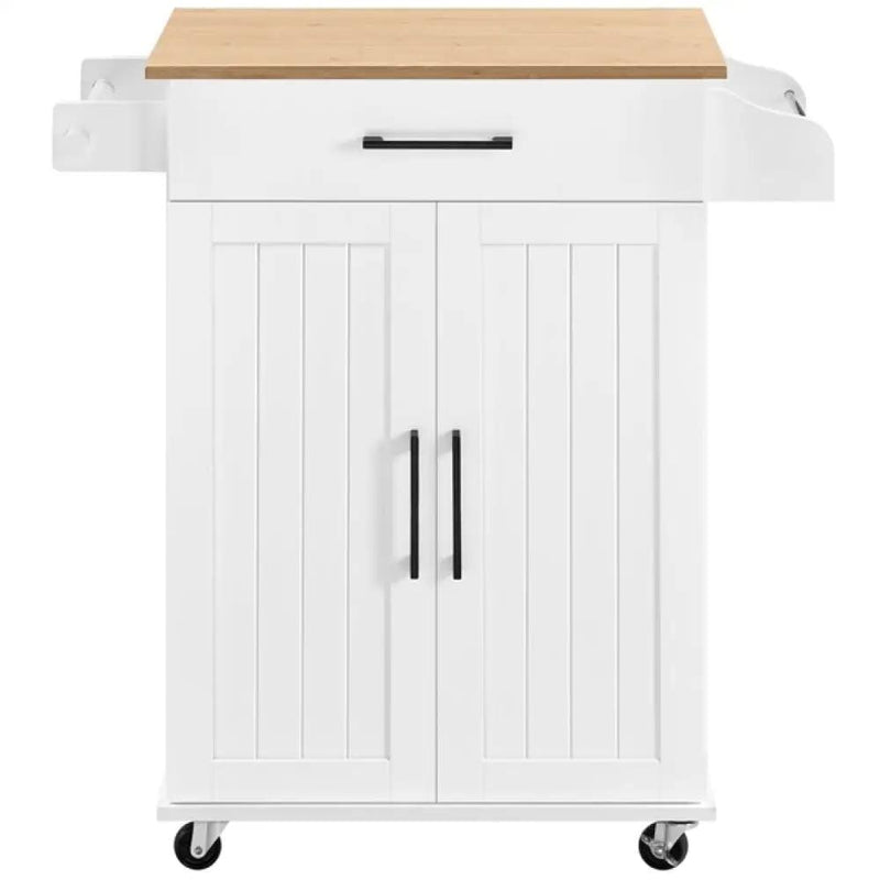 Kitchen Island Cart with Spice Rack Storage Rolling Kitchen Cart – view 3