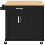 Kitchen Island Kitchen Trolley on Wheels with Drawers & Cabinet – view 3