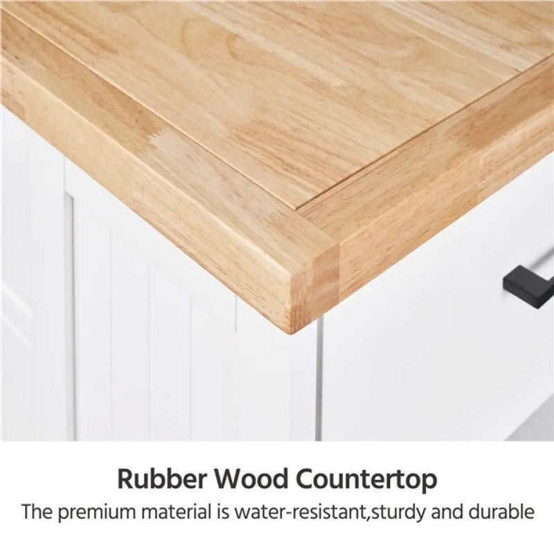 Yaheetech Rolling Kitchen Island Trolley Modern Storage Cabinet Rolling Kitchen Island Trolley Modern Storage Cabinet