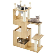 Yaheetech 53" Tall Wooden Cat Tree Tower 53" Tall Wooden Cat Tree Tower