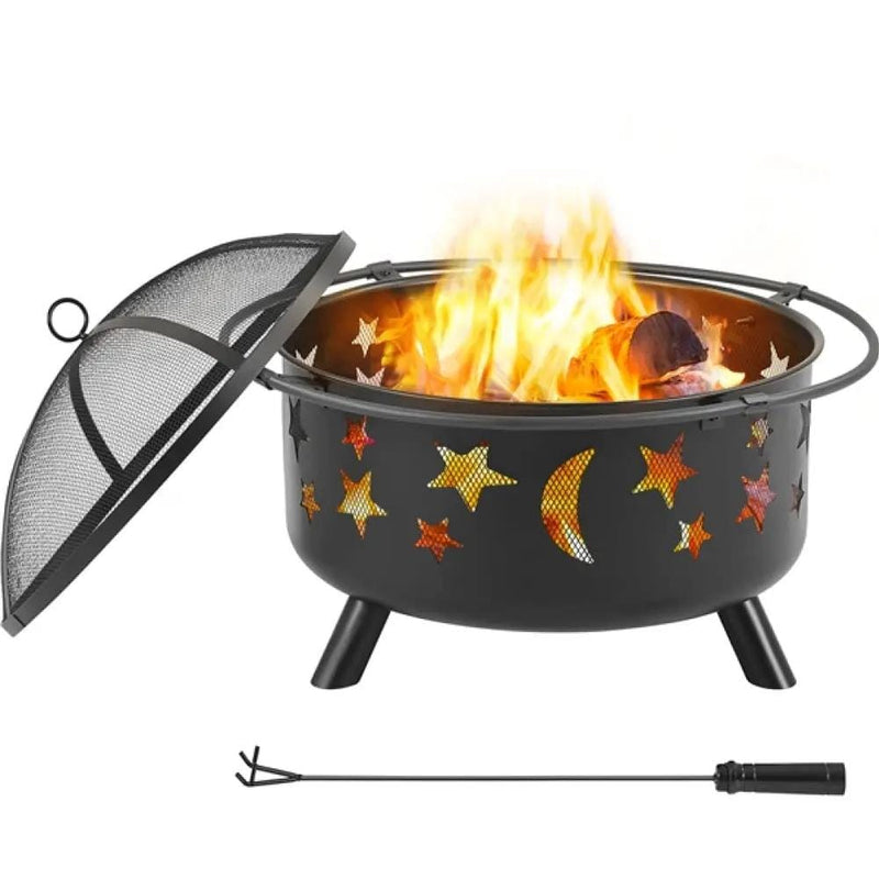 Yaheetech Round Fire Pit Round Fire Pit