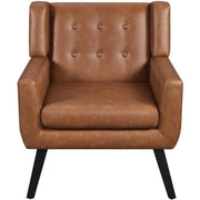 Yaheetech Button Tufted Armchair with Solid Wood Legs Button Tufted Armchair with Solid Wood Legs