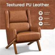 Yaheetech High Back PU Leather Accent Armchair High Back PU Leather Accent Armchair