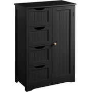 Wooden Bathroom Cabinet 4 Drawers & Cupboard Bathroom Storage Unit – view 3