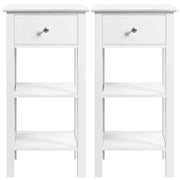 Yaheetech 2PCS Narrow Bedside Table Nightstand 2PCS Narrow Bedside Table Nightstand