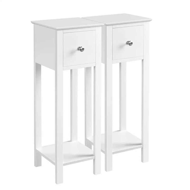 Yaheetech Slim Bedside Tables Nightstand Set of 2 Slim Bedside Tables Nightstand Set of 2